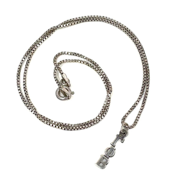 Sterling Silver 16" Gamma Phi Beta Sorority Charm Necklace, 3.24g