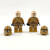 2x LEGO Star Wars sw0606; Clone Trooper (Phase 2) - Geonosis Camouflage, Scowl
