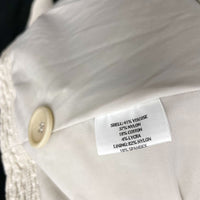 Wmns EILEEN FISHER Cream Beige Textured Button Up Lapel Blazer Jacket Sz S