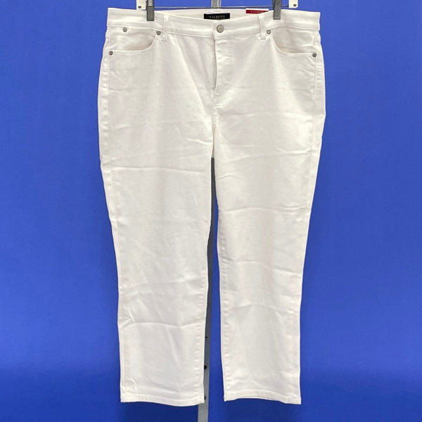 Wmns NWT Talbots Cropped White Denim Jeans Sz 16