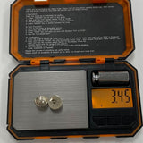 925 Sterling Silver Dome Button Etched Stud Earrings 3.45 Grams