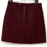 NWT Loft Burgundy Red Wool Blend Mini Skirt Women’s Sz 4