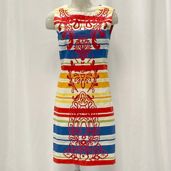 Wmns Tabitha/Anthropologie Multicolor Embroidered Dress Sz 6