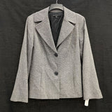 NWT Wmns LAFAYETTE 148 New York Wool Blend Gray Blazer Jacket Sz 12 MSRP$498