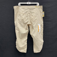 NWT Wmns WOOLRICH Khaki Tan Lightweight Capri Cargo Hiking Pants Sz 12