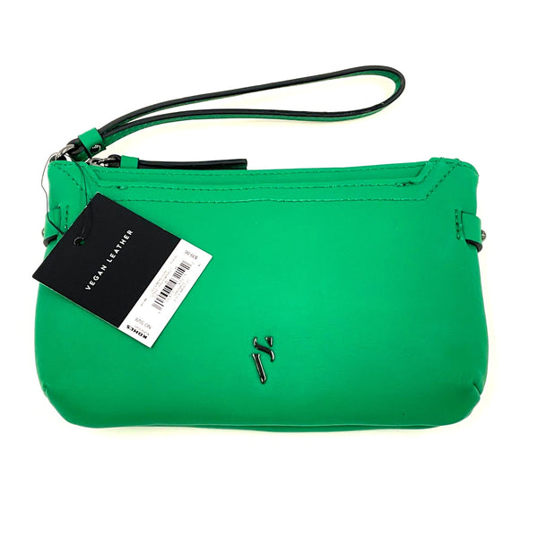NWT Simply Vera Vera Wang Vegan Leather Emerald Flare Joyce Wristlet
