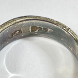 Sterling Silver Sz. 5.75, 6mm Wide 5-Word Mantra Band Ring, 4.17g