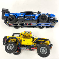2 Constructed LEGO Technic Vehicles; 42122 Jeep Wrangler 42123 McLaren Senna GTR