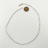 Sterling Silver 16.5" Long Curvy 1.25mm Omega Chain, 4.9g