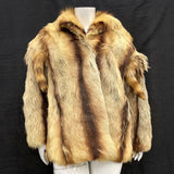 Wmns 80s Vintage NEW EDITION Funky Genuine Goat Fur Fringe Coat Jacket Sz L