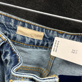 NWT Wmns Pilcro ANTHROPOLOGIE Blue Denim Distressed Jeans Sz 32 MSRP$140