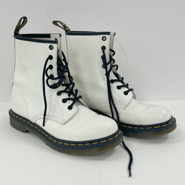 Dr. Martens 1460 Smooth Leather Combat Boots Women's Size 9 White