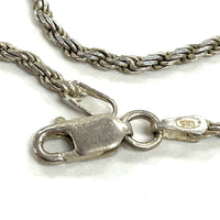 23.75" Sterling Silver 1.8mm French Rope Chain Necklace, 7.67g