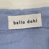 Bella Dahl Women’s Blue Button Front Short Sleeve Shirt