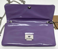 NWT Steve Madden Sublime Lilac Purple Shiny Vinyl Clutch