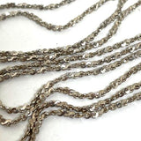 30" Opera Length Sterling Silver 1.25mm Tinsel Chain Necklace, 5.76g