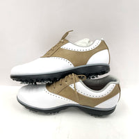 Footjoy Women's Sz 8.5 White Tan eMerge Golf Shoes w/Box