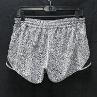 Wmns LULULEMON Black & White Floral Hotty Hot II Long Athletic Shorts Sz 6