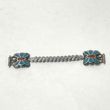 925 Sterling Silver Watch Tips W/Inlay Turquoise Mosaic W/ Coral 18.69 Grams