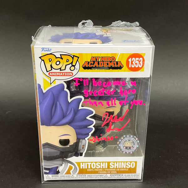 Funko Pop Hitoshi Shinso Anime Figure 1353 SIGNED By Jarrod Greene w Case