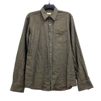 Mens DRIES VAN NOTEN Patterned Long Sleeve Button Up Shirt Sz 48 AUTHENTICATED