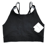 NWT Wmns BEYOND YOGA Black Heather Racerback Athletic Sports Bra Sz XL MSRP$72