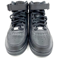 Nike Black Air Force 1 Mid '07 Sneakers w/ Laces, Hook and Loop Closure Men's 10