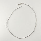 Sterling Silver 16.5" Long Curvy 1.25mm Omega Chain, 4.9g