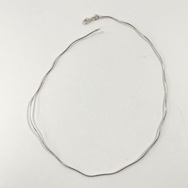 Sterling Silver 16.5" Long Curvy 1.25mm Omega Chain, 4.9g