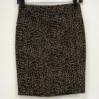NWT J.Crew Brown Leopard Print Cotton Blend Pencil Skirt Women’s Sz 00