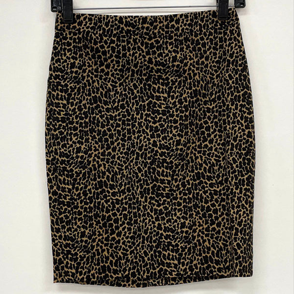 NWT J.Crew Brown Leopard Print Cotton Blend Pencil Skirt Women’s Sz 00