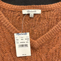 NWT Wmns MADEWELL Alpaca Blend Burnt Orange Cable Knit Sweater Sz 2X MSRP$89.5