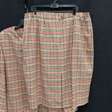 NWT Wmns 90s Vintage JOHN MEYER Wool Gingham 2pc Skirt Suit Set Sz 22 MSRP$140