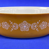 Vintage Pyrex 2.5QT Casserole Dish 045 in Butterfly Gold - no lid
