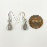 Sterling Silver Multi-Gemstone Inlay Dangle Earrings, Bill Willie Navajo, 1.41g