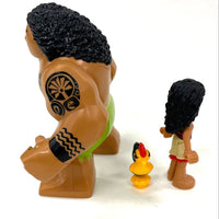 Moana, Maui, And Hei Hei LEGO Minifigures From 41150 Moana's Ocean Voyage