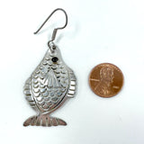 925 Sterling Silver Catch Of The Day Fish Dangle Earrings