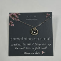 EFYTAL MIRIAM Two Ring Necklace 'Something Small' w Box