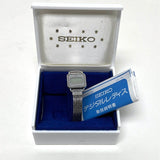 Seiko 1980 Digital L423-5020 Women's Watch Silver Quartz With Mesh Band Untested