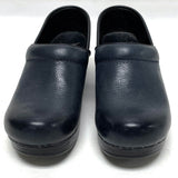 Dansko Navy Blue Leather Slip On Clogs Women’s Shoe Sz 6.5/EU Sz 37