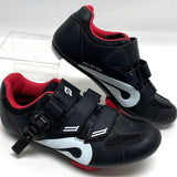 Peloton Black & Red Lace Up & Velcro Bike Shoes Sz 38