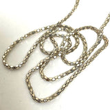 22.5" Sterling Silver 1.4mm Mesh Style Chain Necklace, 3.59g