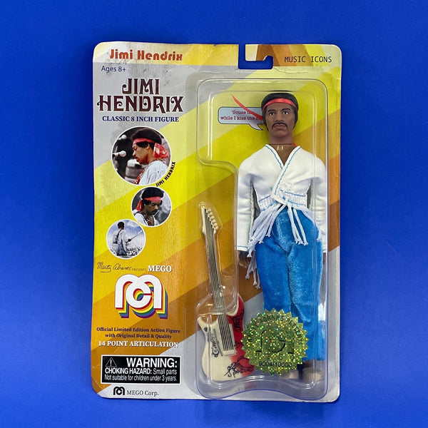 Jimi Hendrix 8" Limited Edition Numbered Action Figure by Mego Music Icons NIP