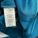 NWT Wmns CALVIN KLEIN Teal Blue Single Button Lapel Blazer Jacket Sz 8P MSRP$129