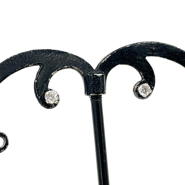 10K White Gold 3mm Cubic Zirconia CZ Stud Earrings 0.22g