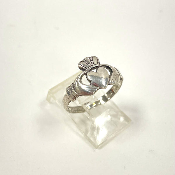 Sterling Silver Claddagh Ring Size 5.25, Made in Ireland, 1.80g