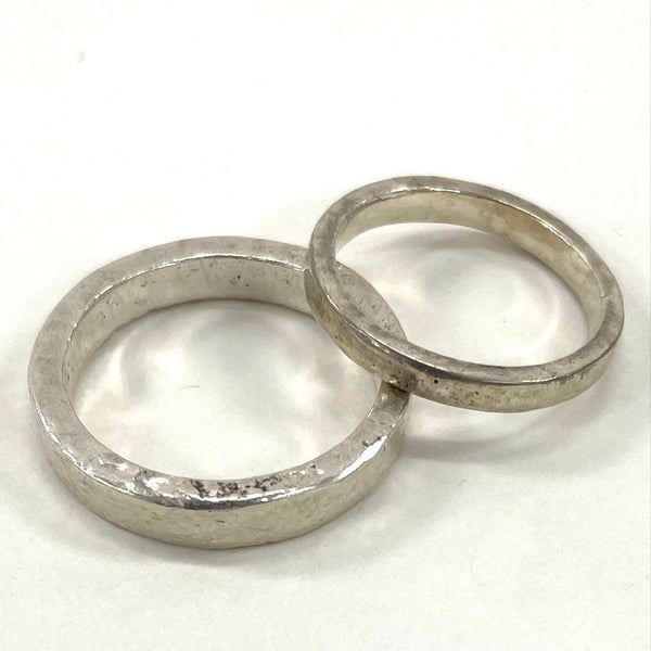 925 Sterling Silver Set Of Two Rings 8.81 Grams SZ- 7, SZ- 9 3/4