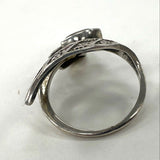 925 Sterling Silver Wrap Leaf Design Ring With Citrine 5.23 Grams SZ- 6 1/2