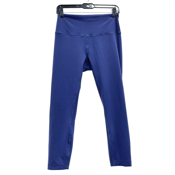 Wmns LULULEMON Blue Wunder Under High Rise Crop Cropped Leggings Sz 10