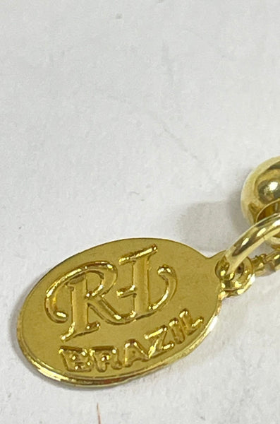 RL Brazil 17" Gold-Tone Brush Finish Fringe Necklace